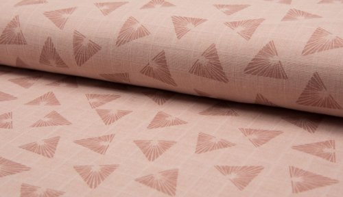 Bio Musselin - melange print rosé